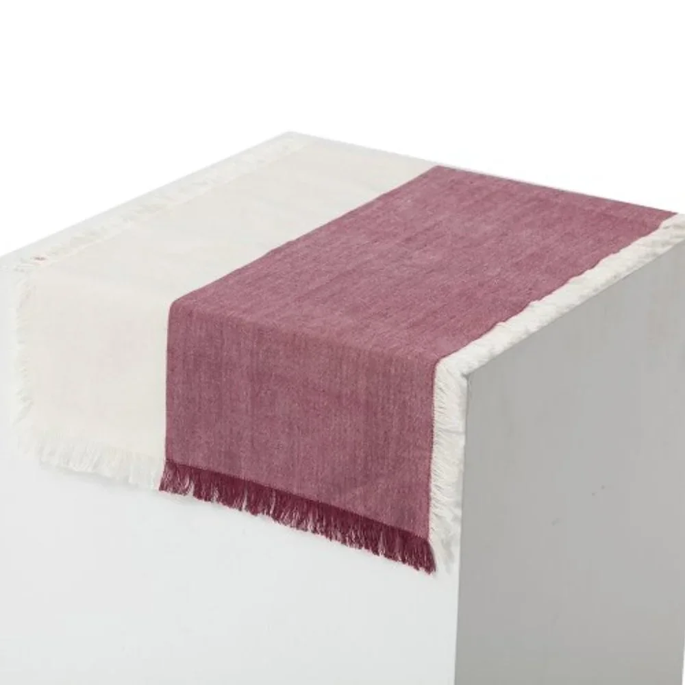Pehr Designs Burgundy Wine & Cream Tablerunner NWT - Picture 6 of 7